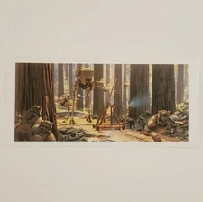 Ralph McQuarrie Postcard Star Wars Return of the Jedi AT-ST Ewoks Moon of Endor