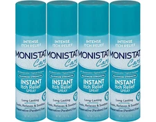Pack of 4 Monistat Care Maximum Strength Instant Itch Relief Spray 2 oz