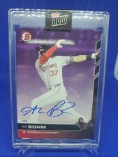 2019 Bowman Next Topps Now Alec Bohm Purple Auto 24/25 Phillies