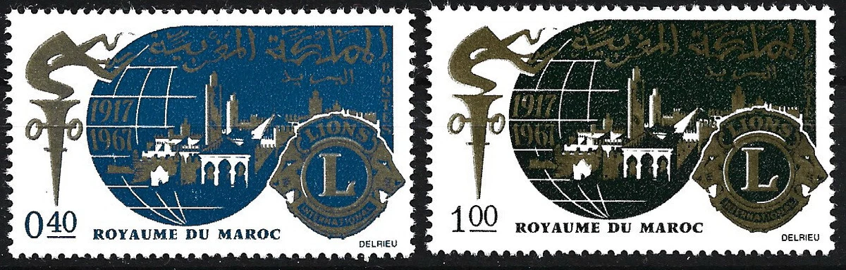 Marokko - 50 Jahre Lions International Satz postfrisch 1967 Mi. 584-585