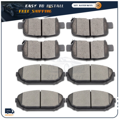 Front And Rear Ceramic Brake Pads Set For 2002-04 Honda Odyssey 01-02 Acura MDX