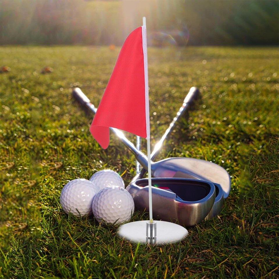 Golf Flags Putting Green Practice Hole Cup Flagpole Balls Man eBay
