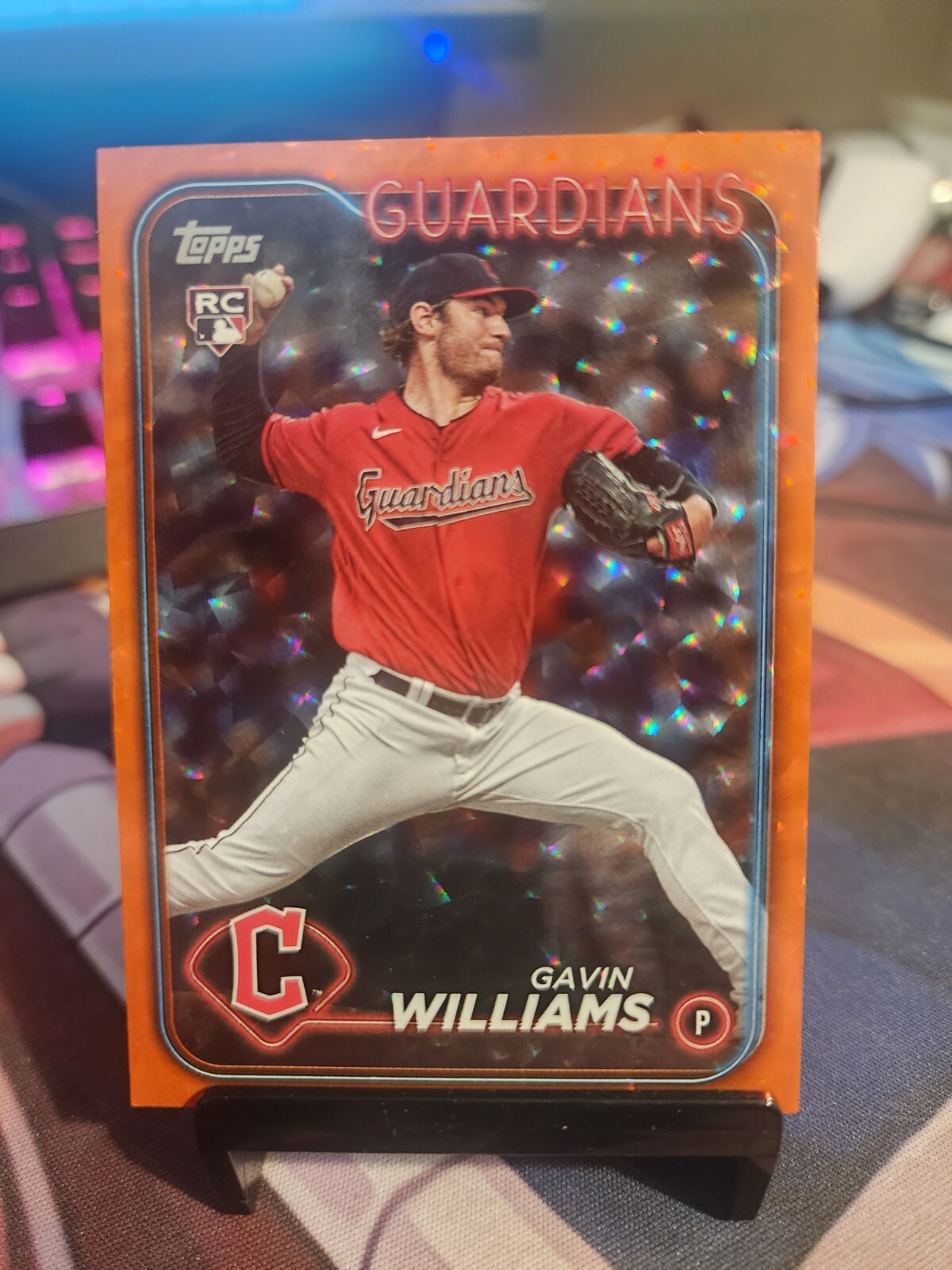2024 Topps Series 1 - Gavin Williams - #242 Orange Foil Parallel /299