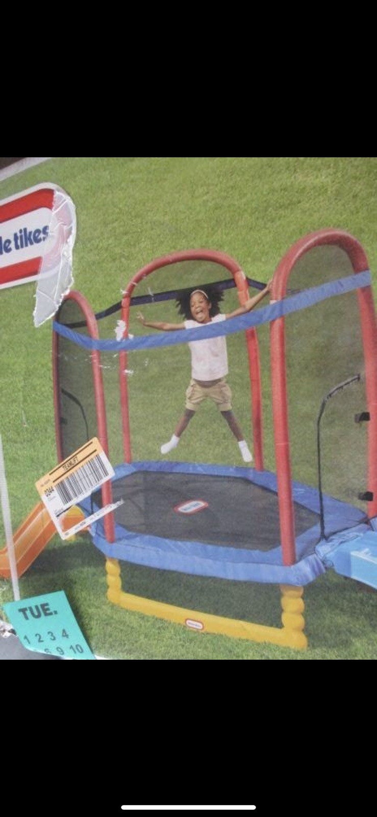 climb and slide 7ft trampoline