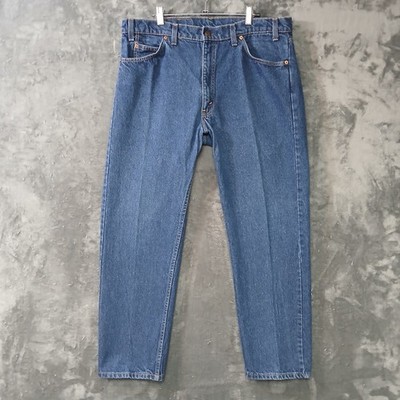 VINTAGE LEVIS 505 JEANS MENS 38X30 BLUE ORANGE TAB 40505 0215 90s USA