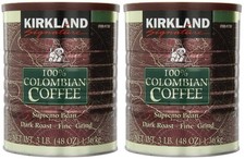 Kirkland Signature 100 Colombian Coffee Supremo Bean Dark Roast-Fine Grind