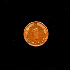 BRD Deutschland 1 Pfennig 1991 J sehr sch&ouml;n erhalten Gl&uuml;ckspfennig