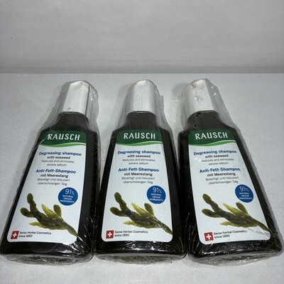 3 Sealed Rausch Degreasing Shampoo With Seaweed 200 mL Each 