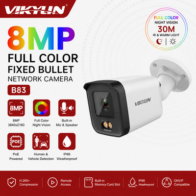 VIKYLIN FullColor 8MP 4K Dual Light iP camera POE IP Kamera Überwachungskamera