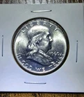 SILVER HALF DOLLAR BEN FRANKLIN - BELL DETAILS!!  1960 P UNCIRCULATED 90% SILVER