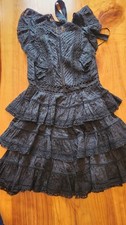 Zimmerman Ruffled Trimming Black Mini Dress Size Small