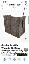 Garden Dustbin Wheelie Bin Store Storage Screen Tidy Hide Willow (Double)