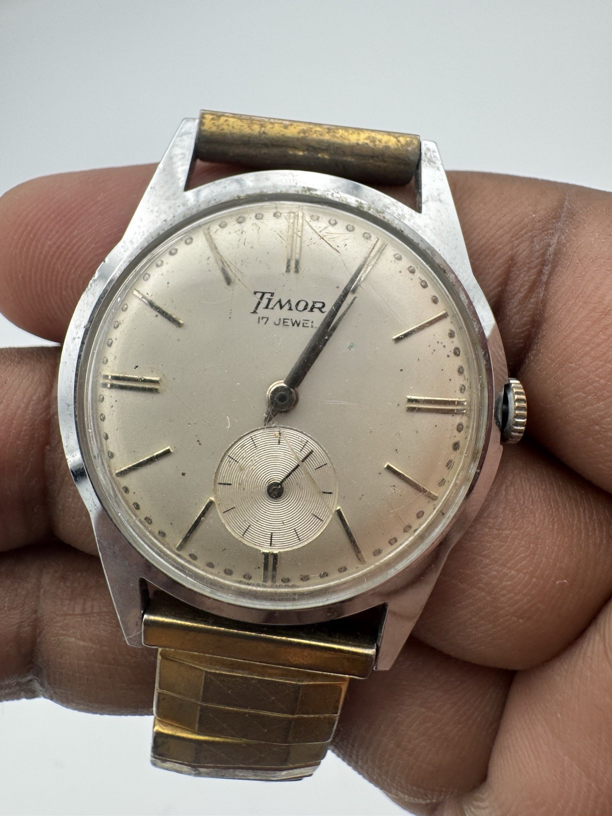 Timor Men's Watch WW2 British Military Officer’s Vintage 1940s, faulty