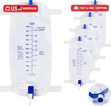 Geiserailie 5PCS 1000ml Leg Bag Urinary Drainage Bag with Anti Reflux Valve  33