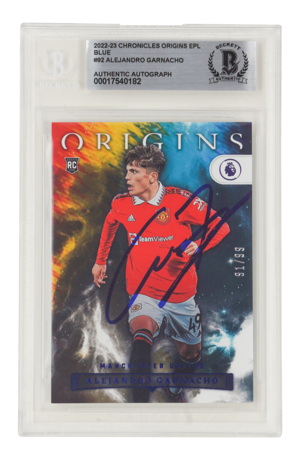 Alejandro Garnacho Signed 2022-23 Panini Chronicles Origins /99