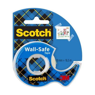 SCOTCH Wall Safe Tape 19 mm x 16.5 m 1 Roll on Handeld Dispenser/Pack