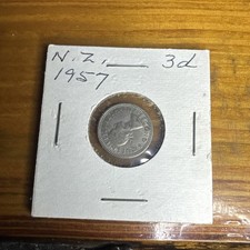 New Zealand 3d Three Pence 1957 (Elizabeth II) Coin