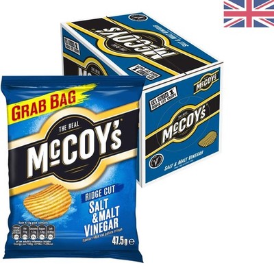 Leckere McCoy's Ridge Cut Chips - 36 Beutel Salz & Malzessig Geschmack