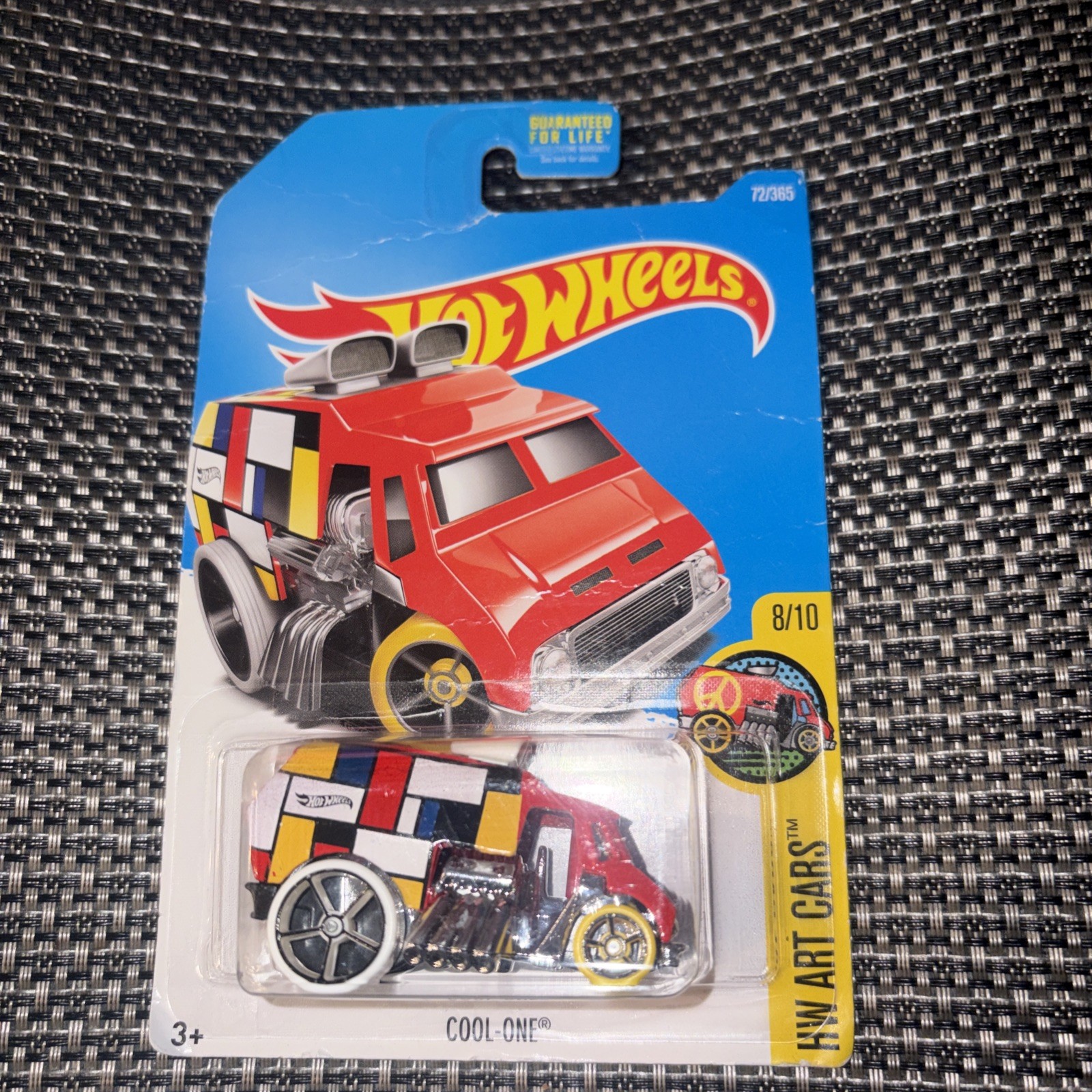 2015 Hot Wheels HW Art Cars COOL ONE 8/10 Red Diecast 72/365 Car 👀🔥🔥