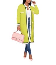 Sommer STRICKMANTEL; MANTEL;Jacke,gelb,macht sehr schlank