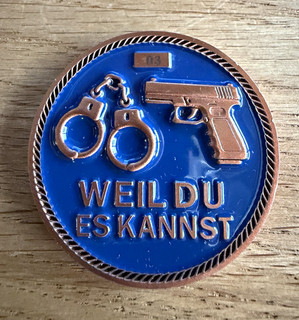 Bundeswehr Challenge Coin „Weil du es kannst“ Marinestützpunkt Eckernförde blau