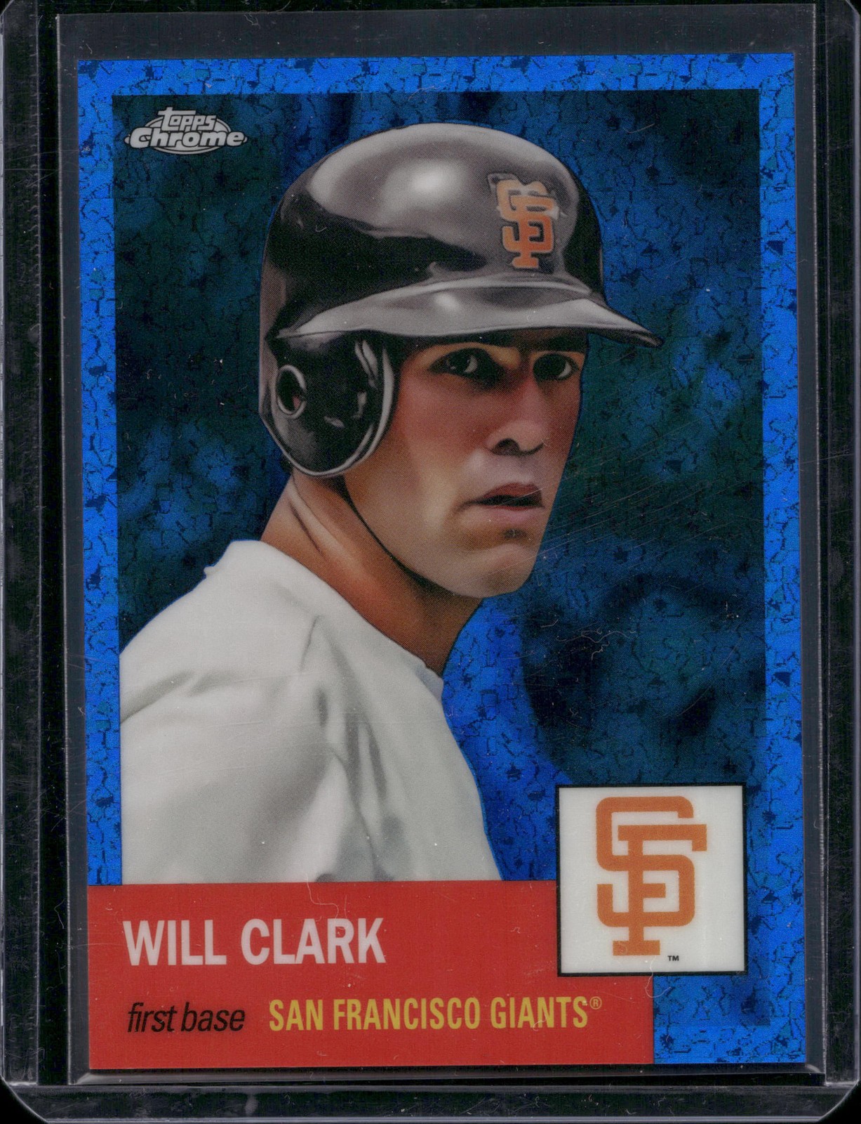2022 Topps Chrome Platinum Anniversary #294 Will Clark Blue Mini-Diamond #/199