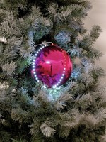 INNA-Glas KüNstlicher Weihnachtsbaum Kugel Luvelia, GläNzend Pink, 5 StüCk, Ø8Cm