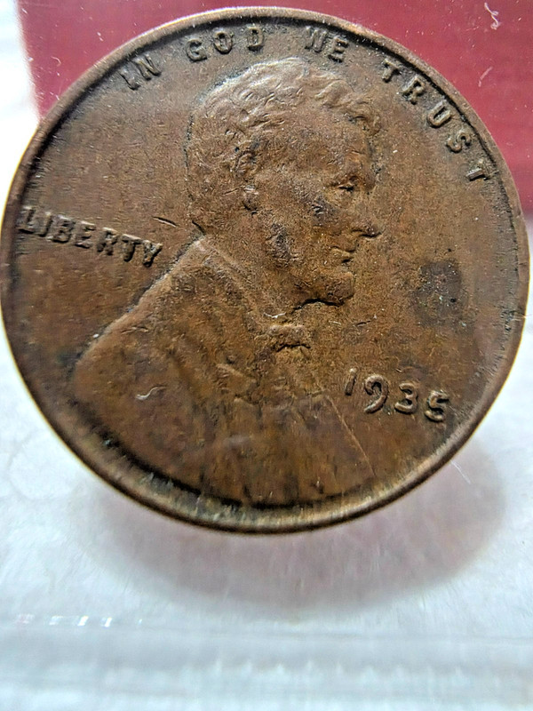 1935 1C Lincoln Wheat Cent Ungraded Circulated BN
