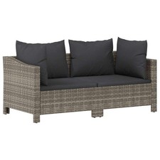 Patio Lounge Set Gray Poly Rattan Garden Outdoor Chair Multi Models vidaXL