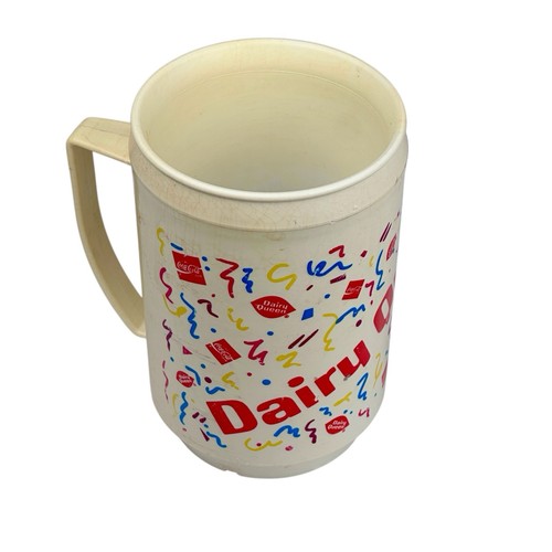 Vintage Collectible Fast Food Plastic Dairy Queen Cup Mug With Handle Blizzard