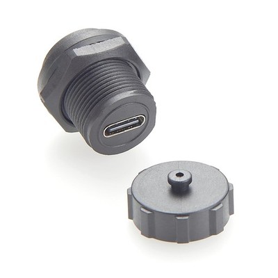 1 PCS IP67 Waterproof USB 3.1 Type C Female to Female Flush Panel Mount Coupler
