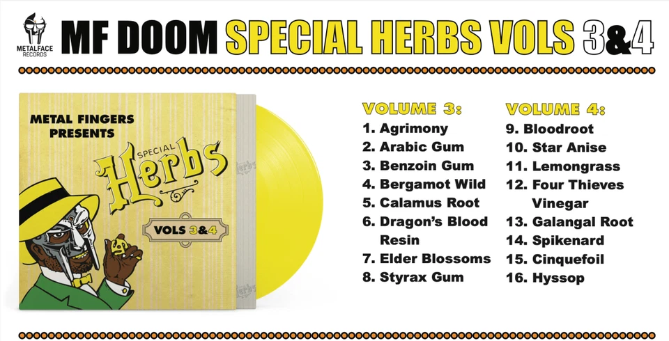 MF DOOM - Metal Fingers Presents: Special Herbs Vol. 0-9 - Color Vinyl Record - Image 3 of 4