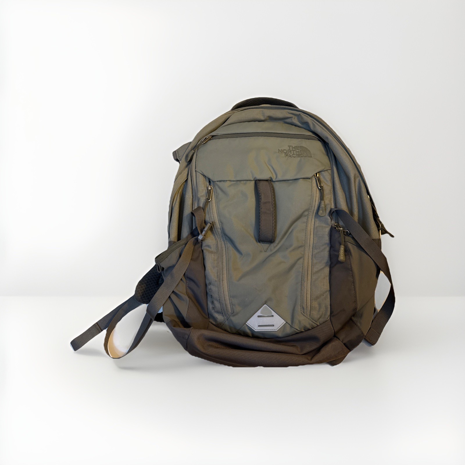 The North Face Gray Backpack Daypack Laptop Hiking School Bag