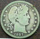 US 1907 Barber Quarter  **