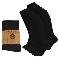 6-12 Pairs Men's Diabetic Over The Calf Socks- Knee High Cotton Socks