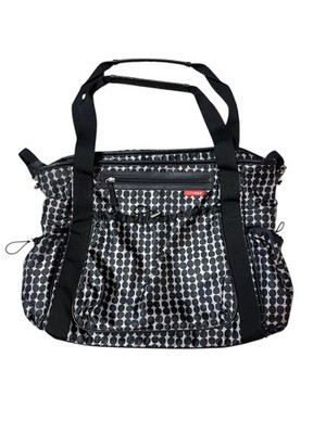 Skip Hop Black And Gray Polka Dot Diaper Bag