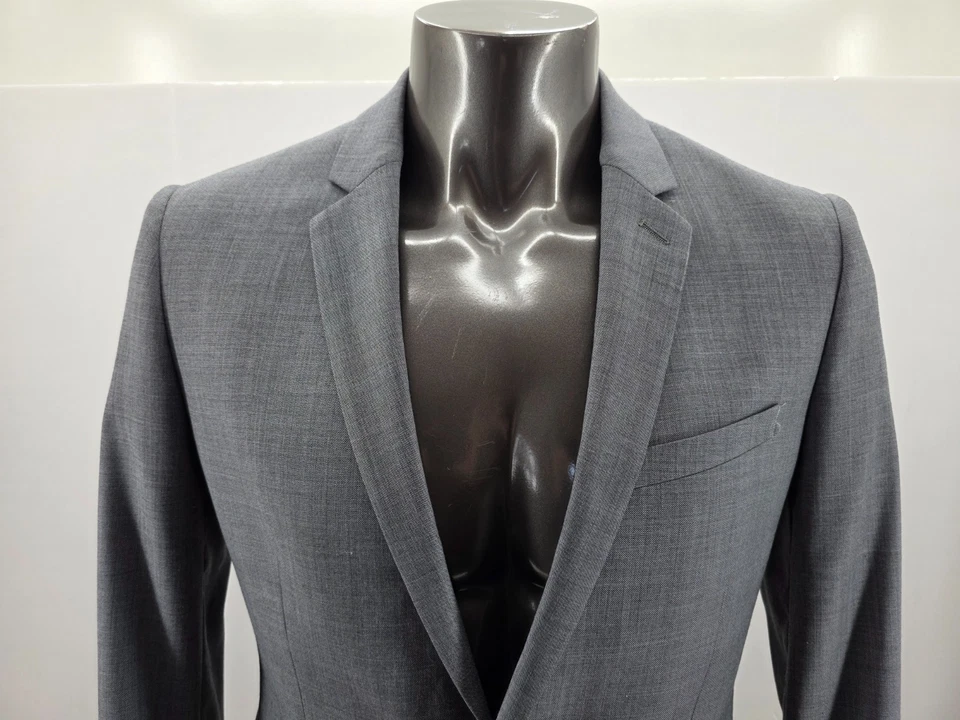 Traje Express Hombre EXTRA DELGADO Gris 2 Piezas, Chaqueta 40R, Pantalones 34x31 Foto 4 de 4