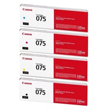 Canon 075 Black/Cyan/Magenta/Yellow Standard Yield Toner Cartridge, Pack Of 4