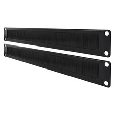 2 Pack 1U Brush Rack Mount Panel Spacer Cable Entry 19in Server Enclosure
