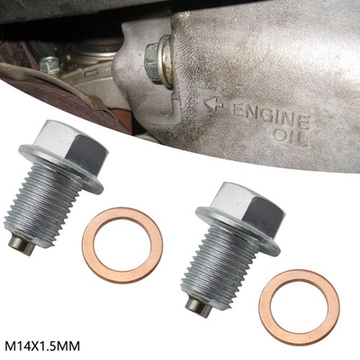 #ad Stainless Steel Neodymium Magnetic Oil Drain Plug M14 x 1.5mm w Aluminum Washer $8.85