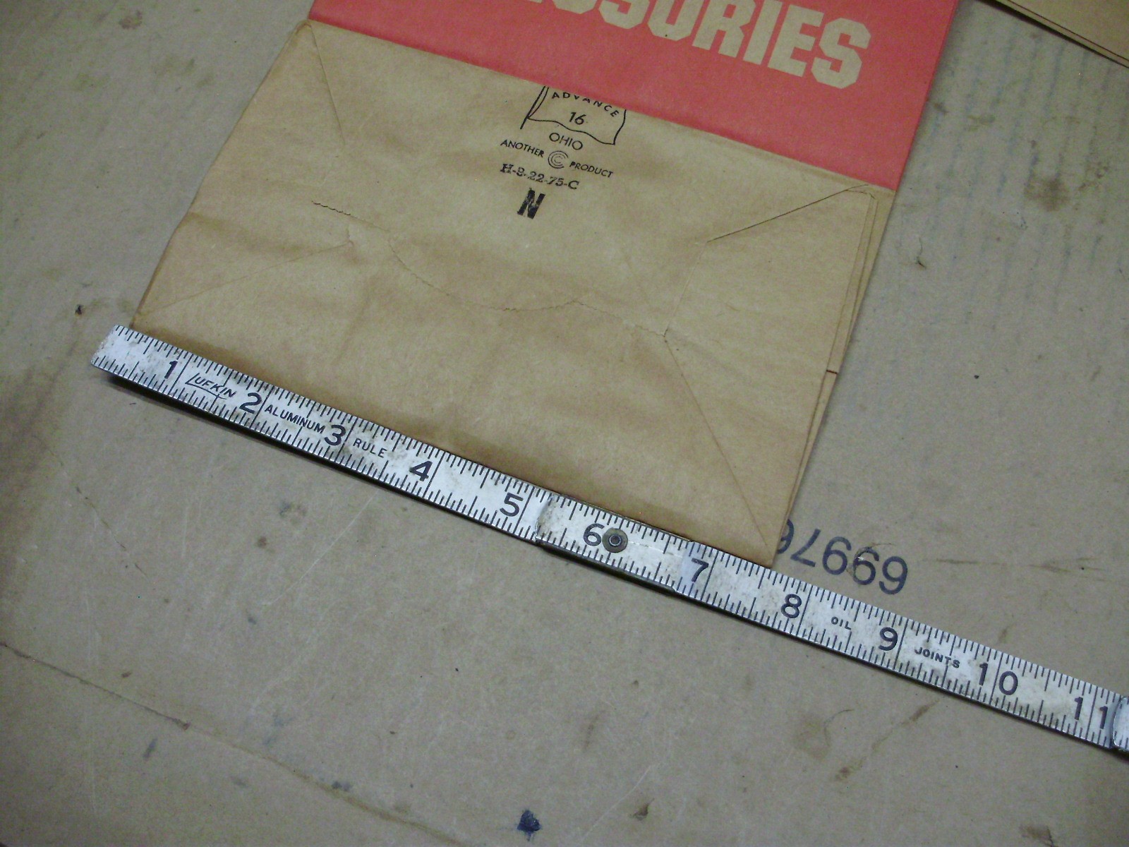 Massey Ferguson Genuine Parts And Accessories Paper Bags, Lot of 5, 16-1/4" High