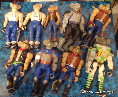 Konvolut Figuren Biker Mäuse Die Motorradfahrer des Weltraums Galoob Figur Set Vintage März