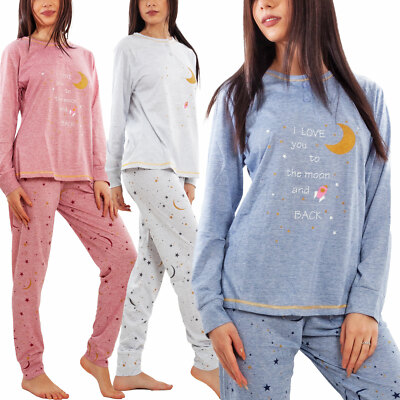 Damen Schlafanzug Langarm Unterwäsche Nachthose TOOCOOL IT-3608
