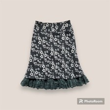     Vintage y2k Whimsygoth floral lace midi skirt Size Small