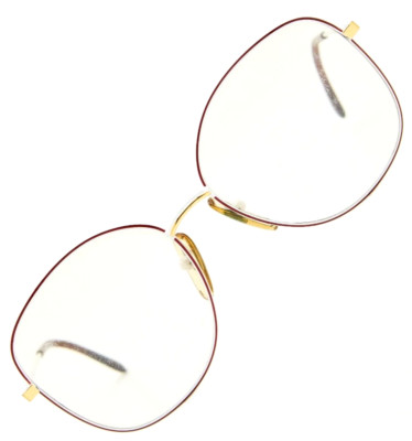 TREVI VISA 1002 54 Red/White Butterfly Frame Glasses Vintage 80s Women