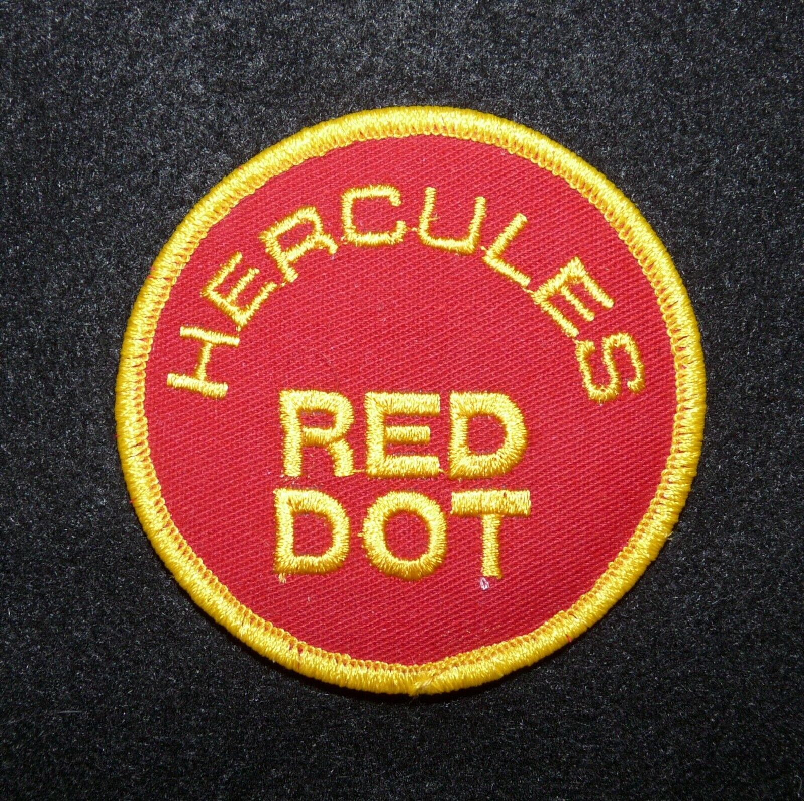 Vintage Hercules Red Dot 3" Embroidered Jacket Patch