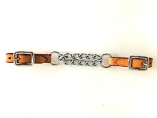 High Quality Chin Chain Double / Western Riding / Leather / Natural / Wogati