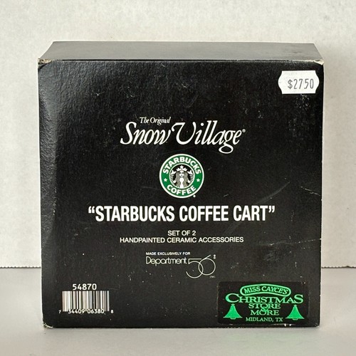 Carrello da caffè Dept 56 Snow Village Starbucks - Usato in ottime condizioni! - Foto 14 di 15
