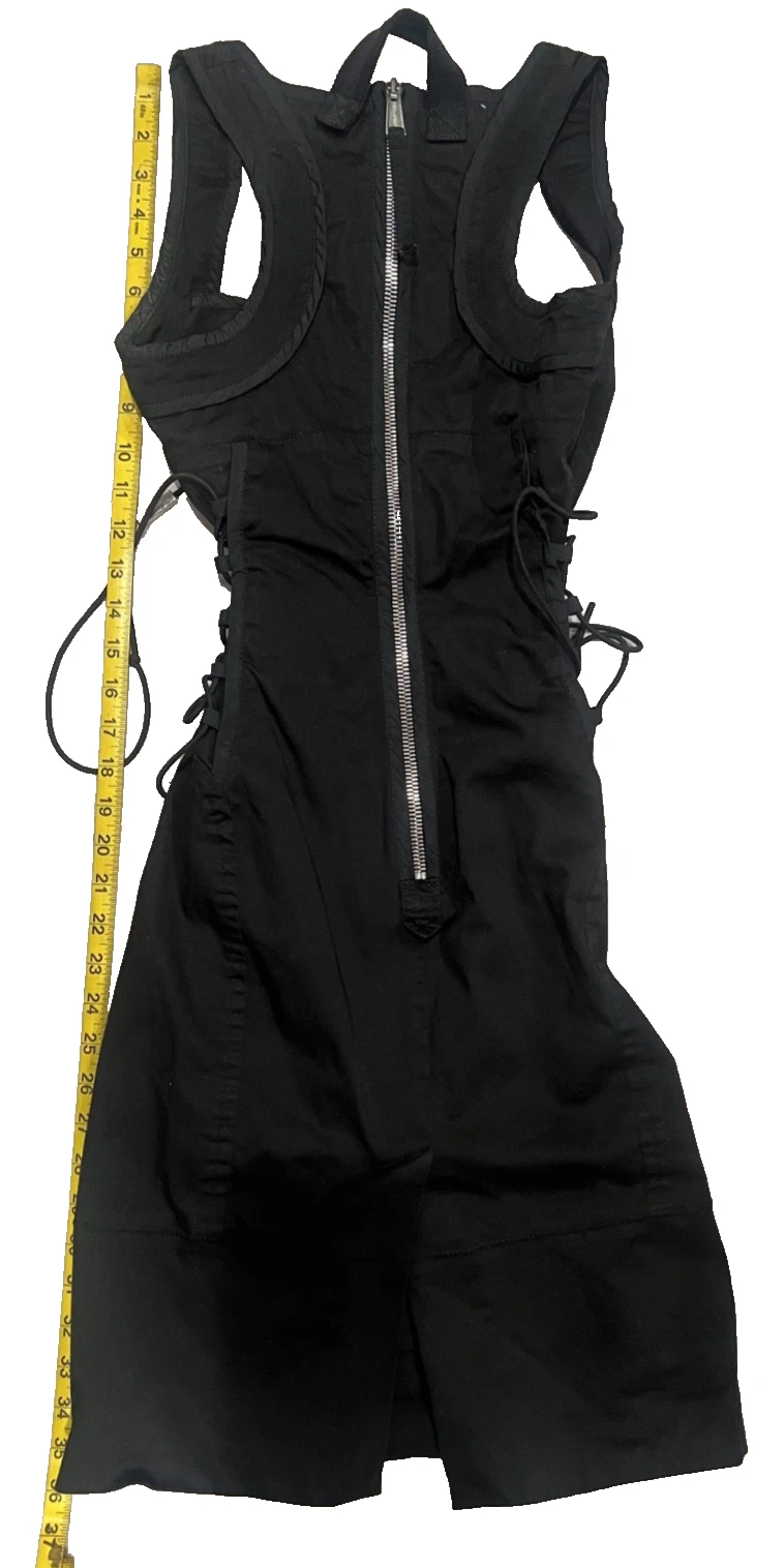 abito dsquared2 punk rock aderente passerella corsetto regolabile foderato $1.400 tg42 RARO