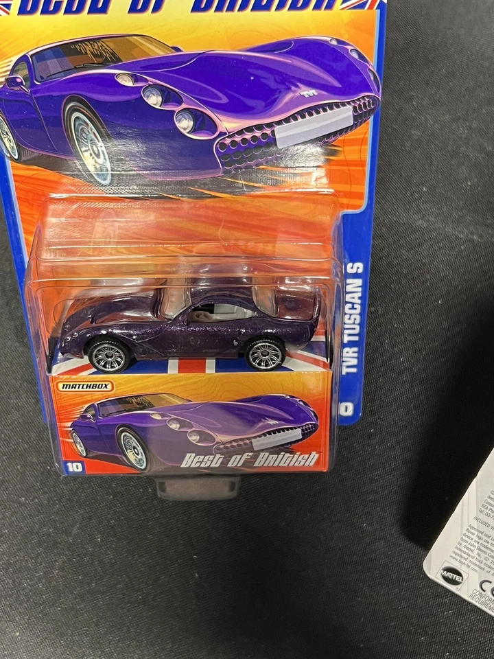 火柴盒 TVR 托斯卡纳 S 紫色 73 毫米 英国最佳 罕见 10 玩具模型跑车 — 第 2/3 张图片